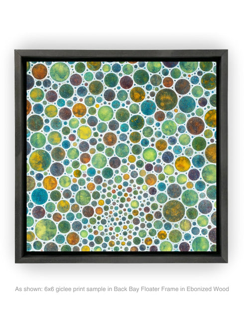 White Circles | Framed Giclee Print on Canvas